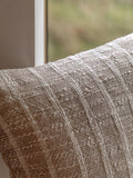 Gallery Home Ryton Stripe cushion, sand and white, 45cm - imported from the UK