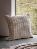 Gallery Home Ryton Stripe cushion, sand and white, 45cm - imported from the UK