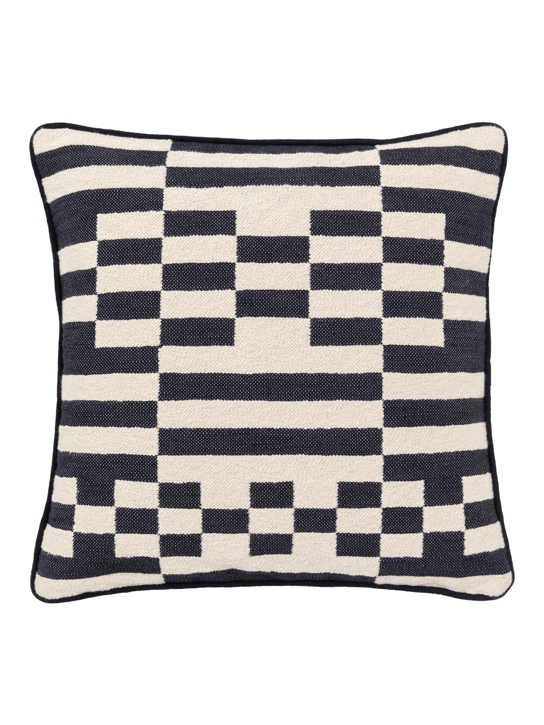 Gallery Home Blue Solvi woven cushion 45cm (British brand)