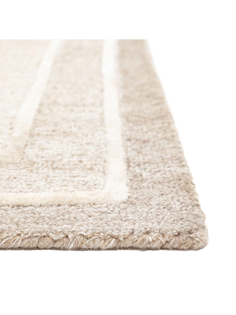Gallery Home beige Sula tonal border rug 120x180cm - British product