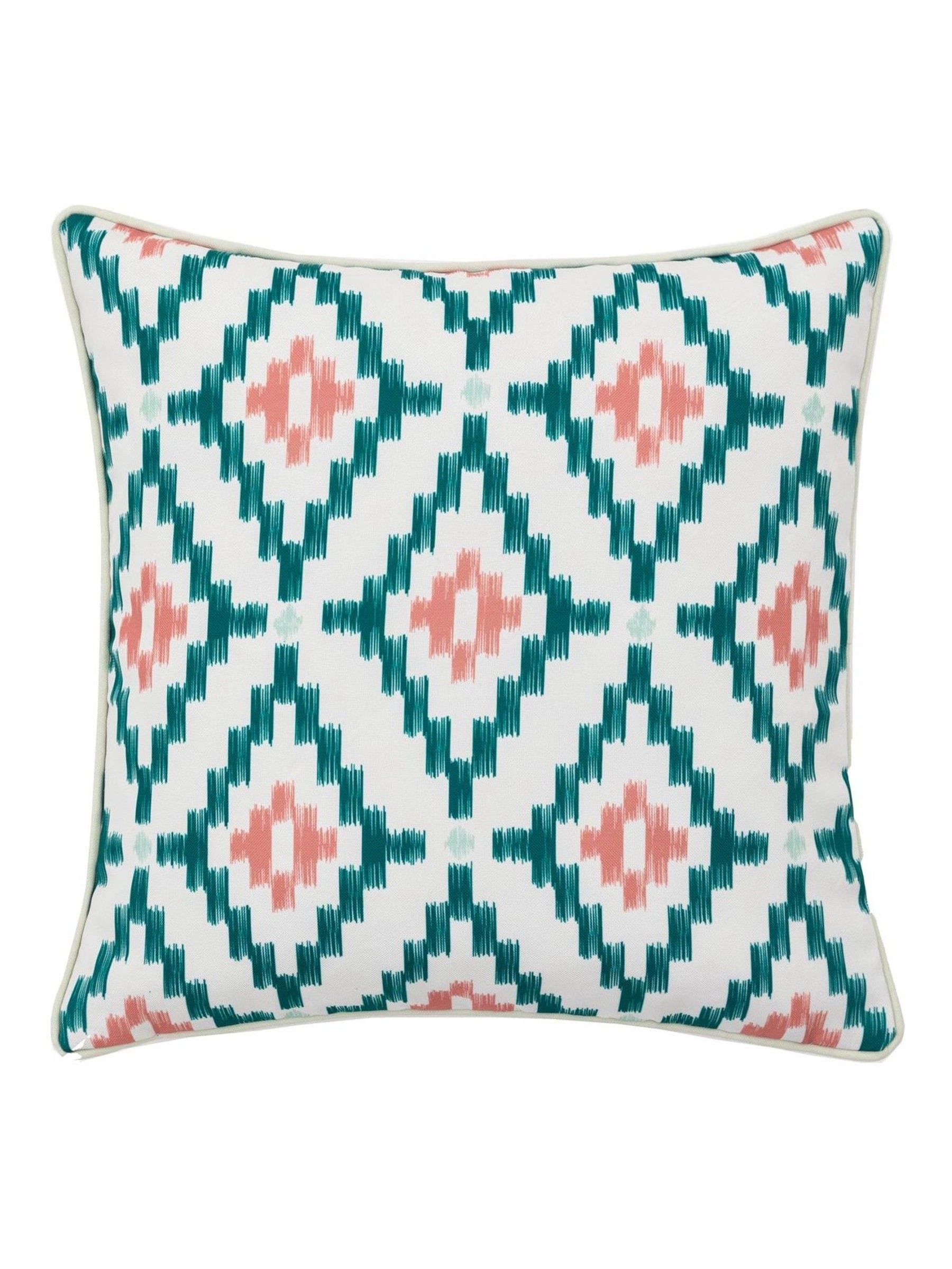 Gallery Home orange geometric printed cushion 45cm square, imported from the UK