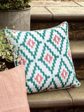 Gallery Home orange geometric printed cushion 45cm square, imported from the UK