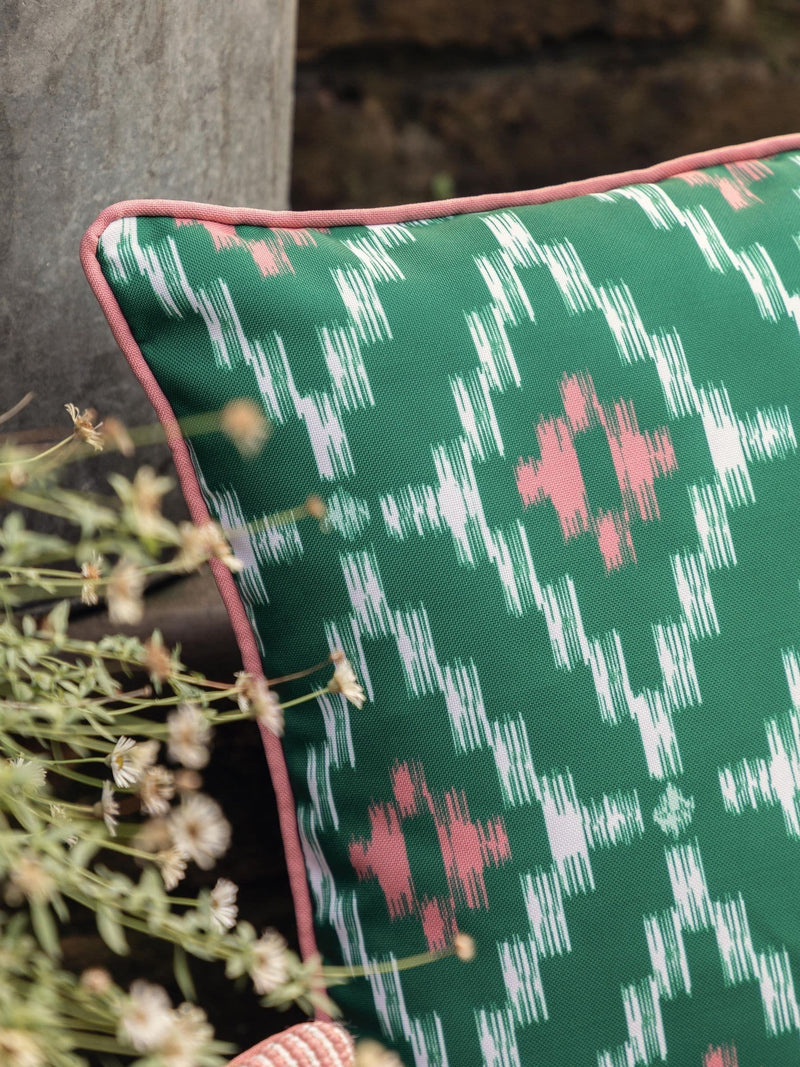 Gallery Home Green Elira Geo Printed Cushion 45cm, UK version