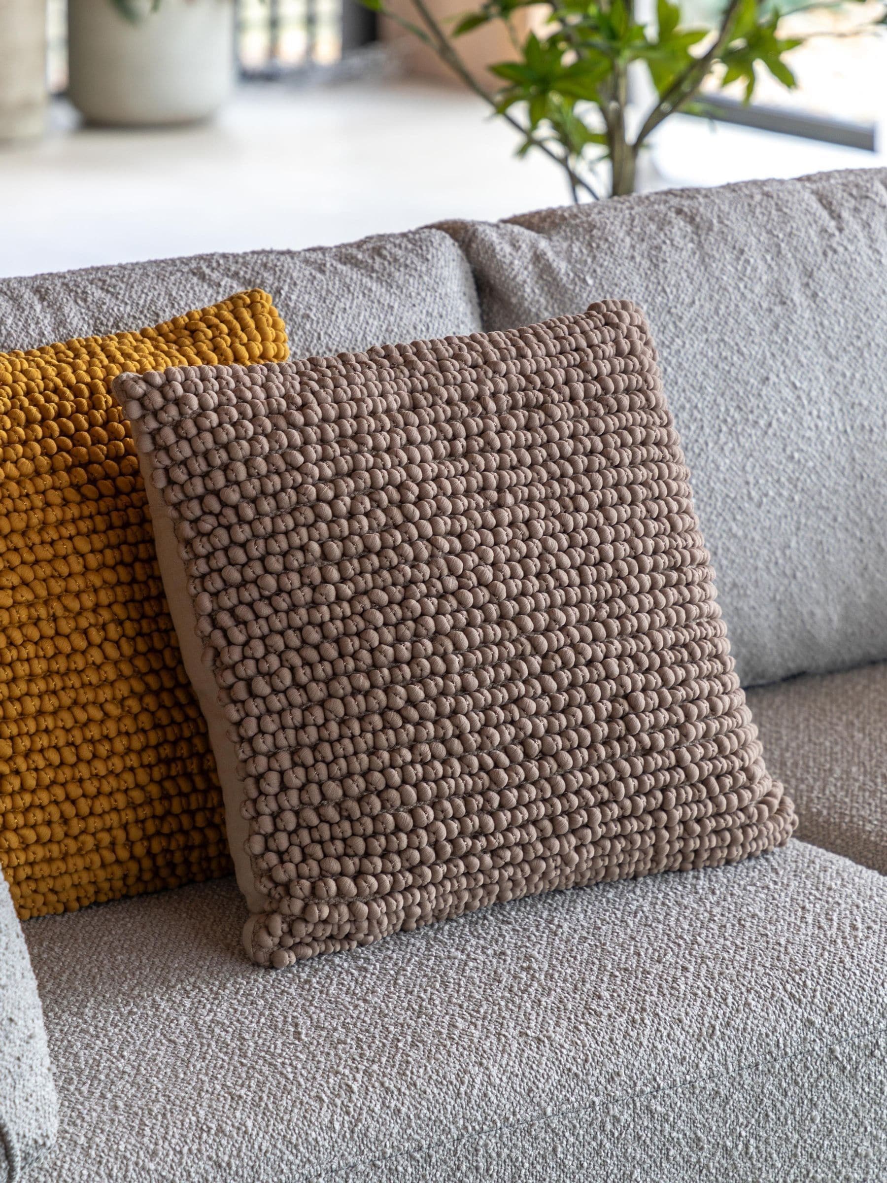 Gallery Home Taupe Faro cushion 45cm (British brand)