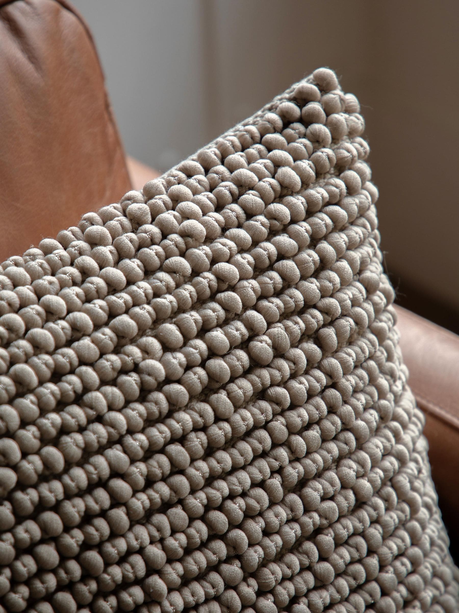 Gallery Home Taupe Faro cushion 45cm (British brand)