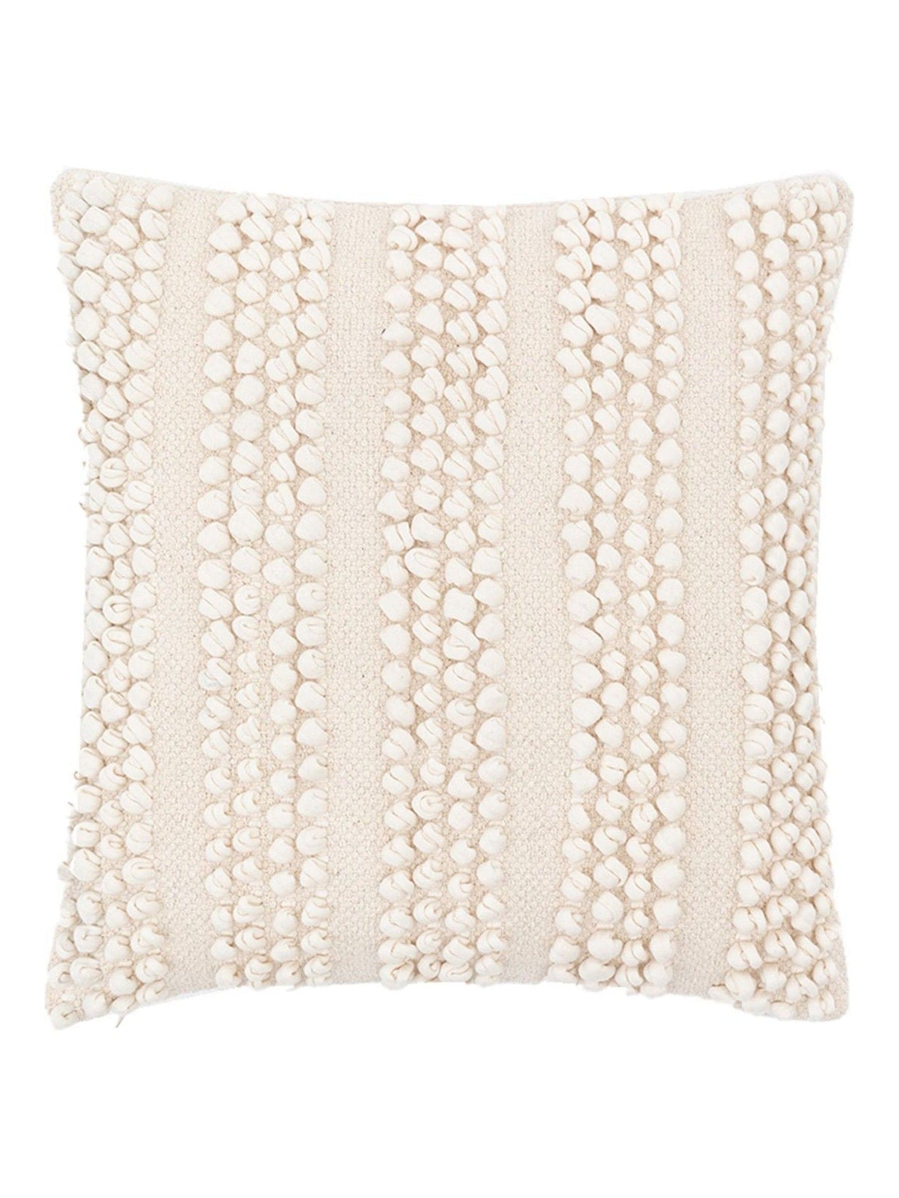 Gallery Home cream textured cushion 45x45cm, imported from the UK