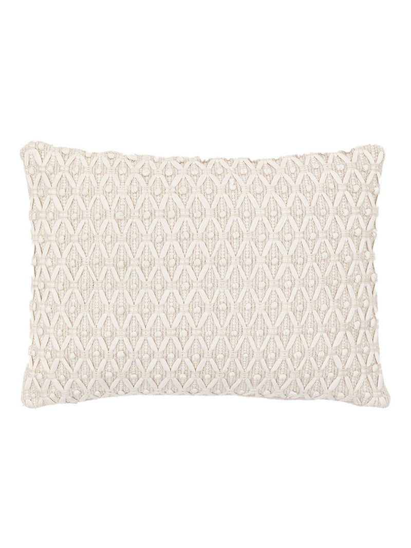Gallery Home Renley woven cushion in cream, imported from the UK