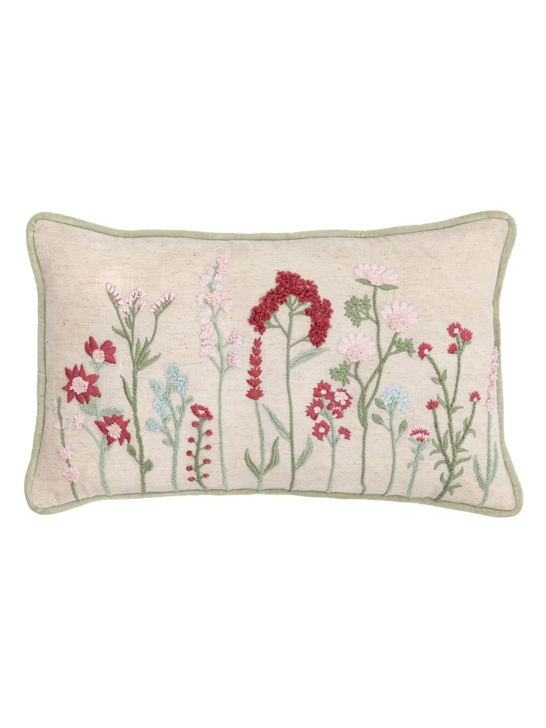 Gallery Home Green Kersey Meadow cushion - British product