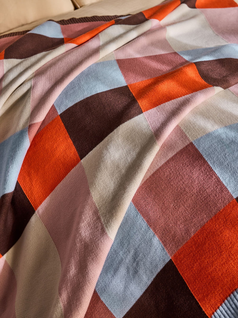 MADE.COM Multi Keava knitted throw 130x180cm, imported from the UK