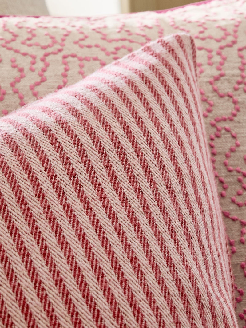 Pink woven stripe cushion for home 50x50cm, UK version