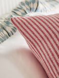 Pink woven stripe cushion for home 50x50cm, UK version