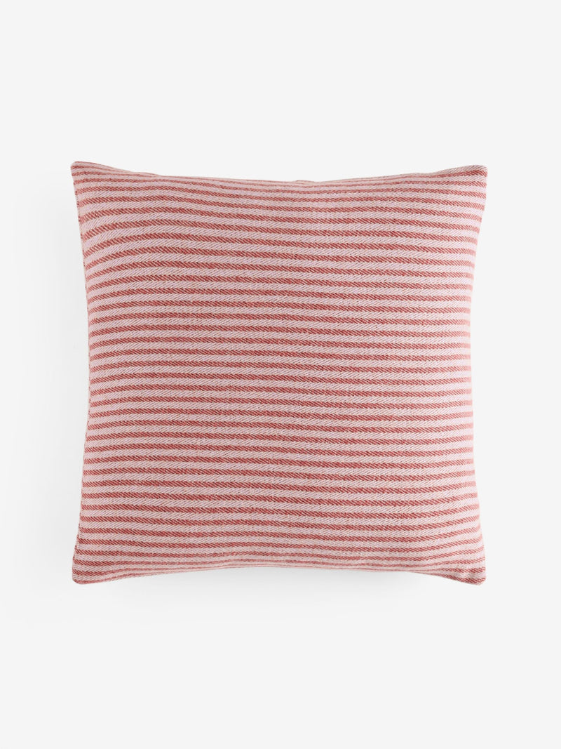 Pink woven stripe cushion for home 50x50cm, UK version