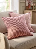 Pink woven stripe cushion for home 50x50cm, UK version