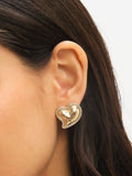 Jon Richard gold tone cubic zirconia earrings 23x19mm, UK version