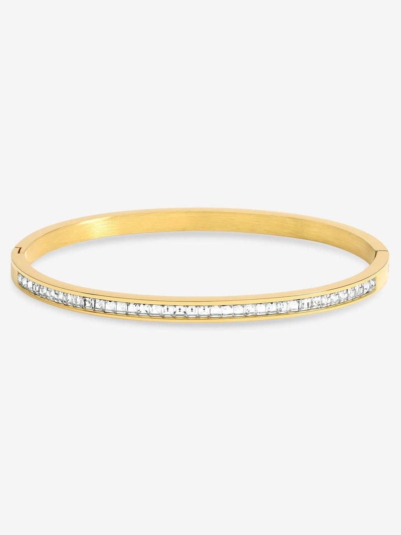 Jon Richard Gold Plated Waterproof Crystal Row Bangle