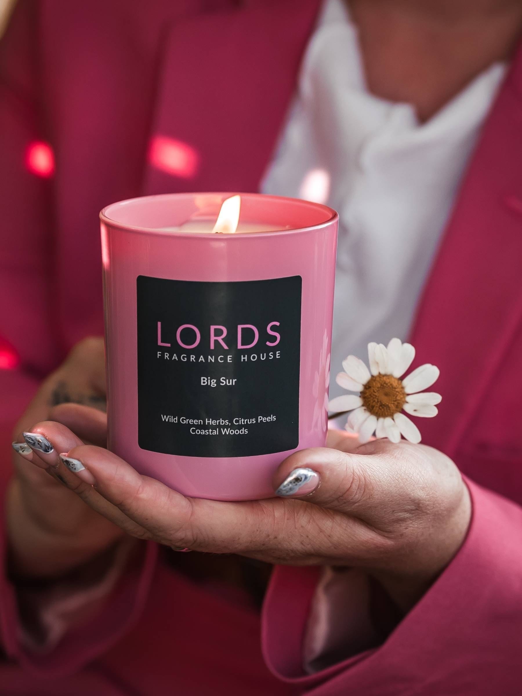 Lords Fragrance House Big Sur candle 225g - British product