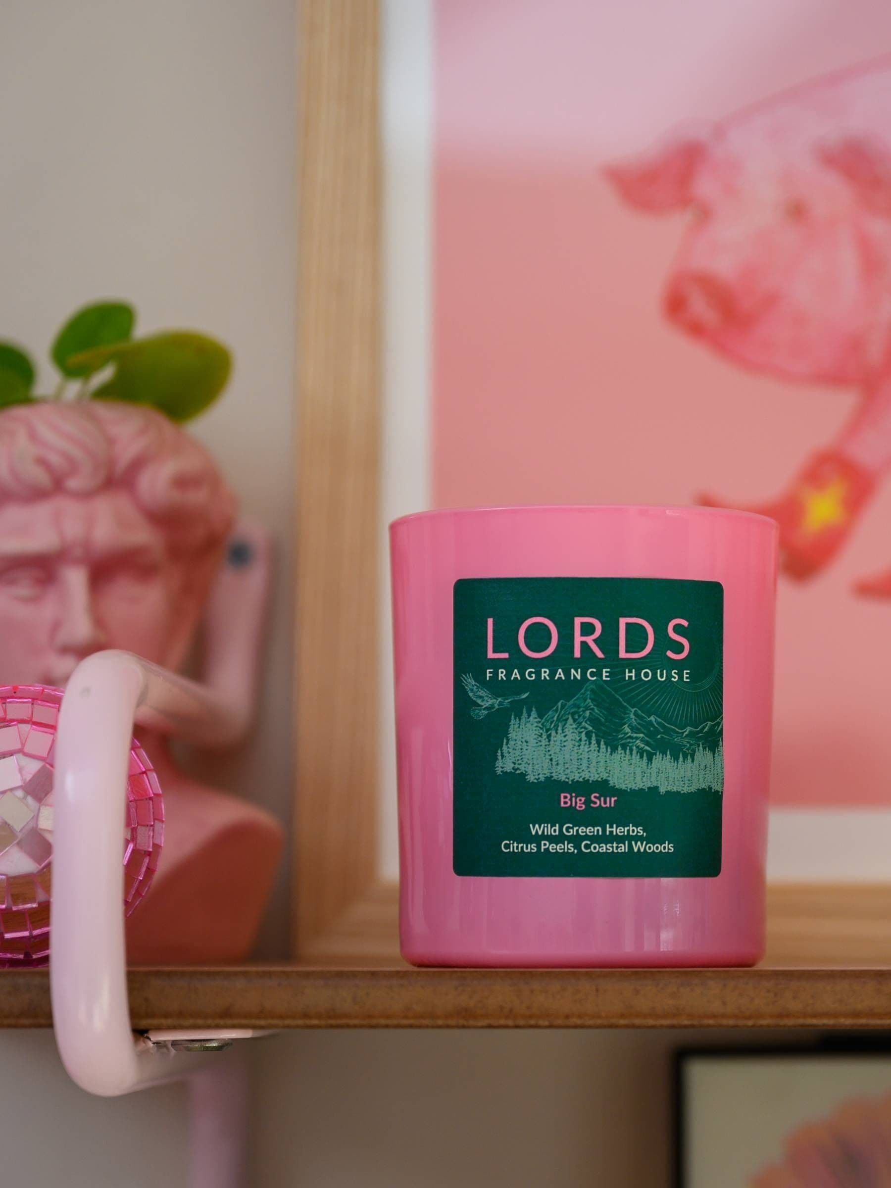 Lords Fragrance House Big Sur candle 225g - British product