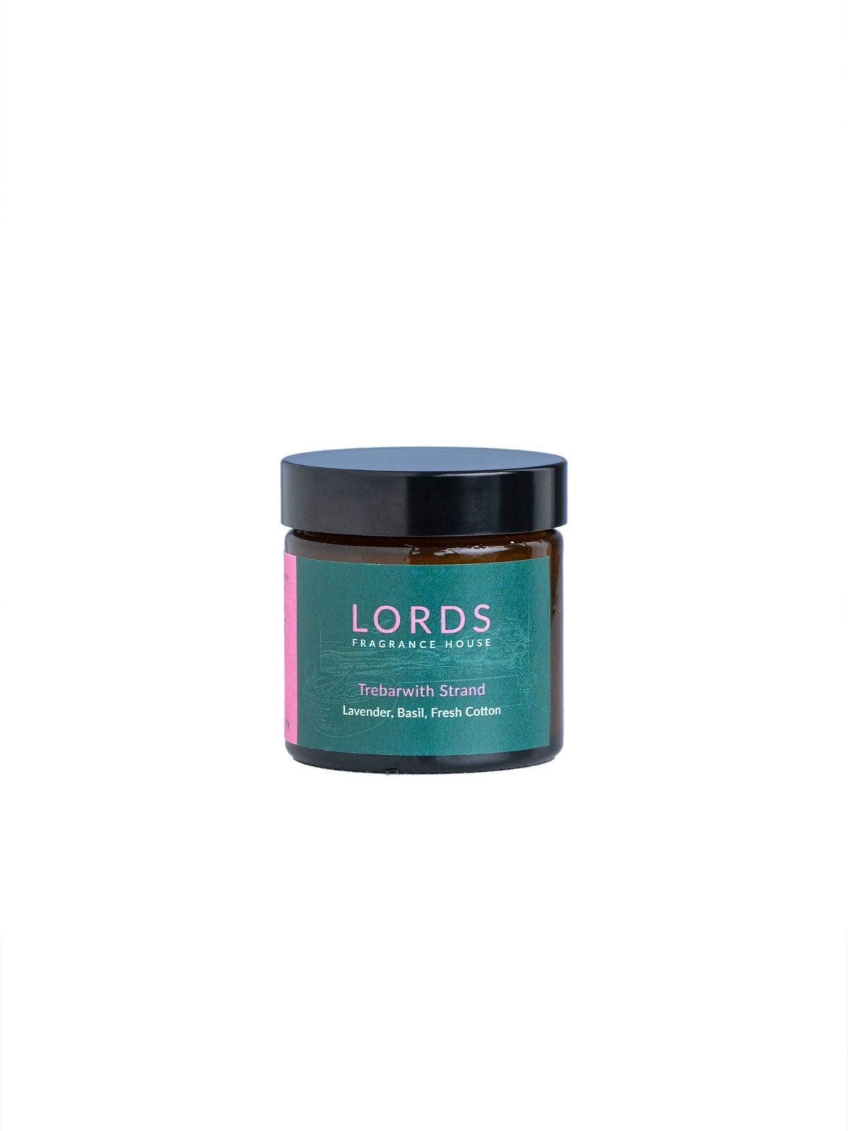 Lords Fragrance House Trebarwith Strand travel candle 60g, imported from the UK