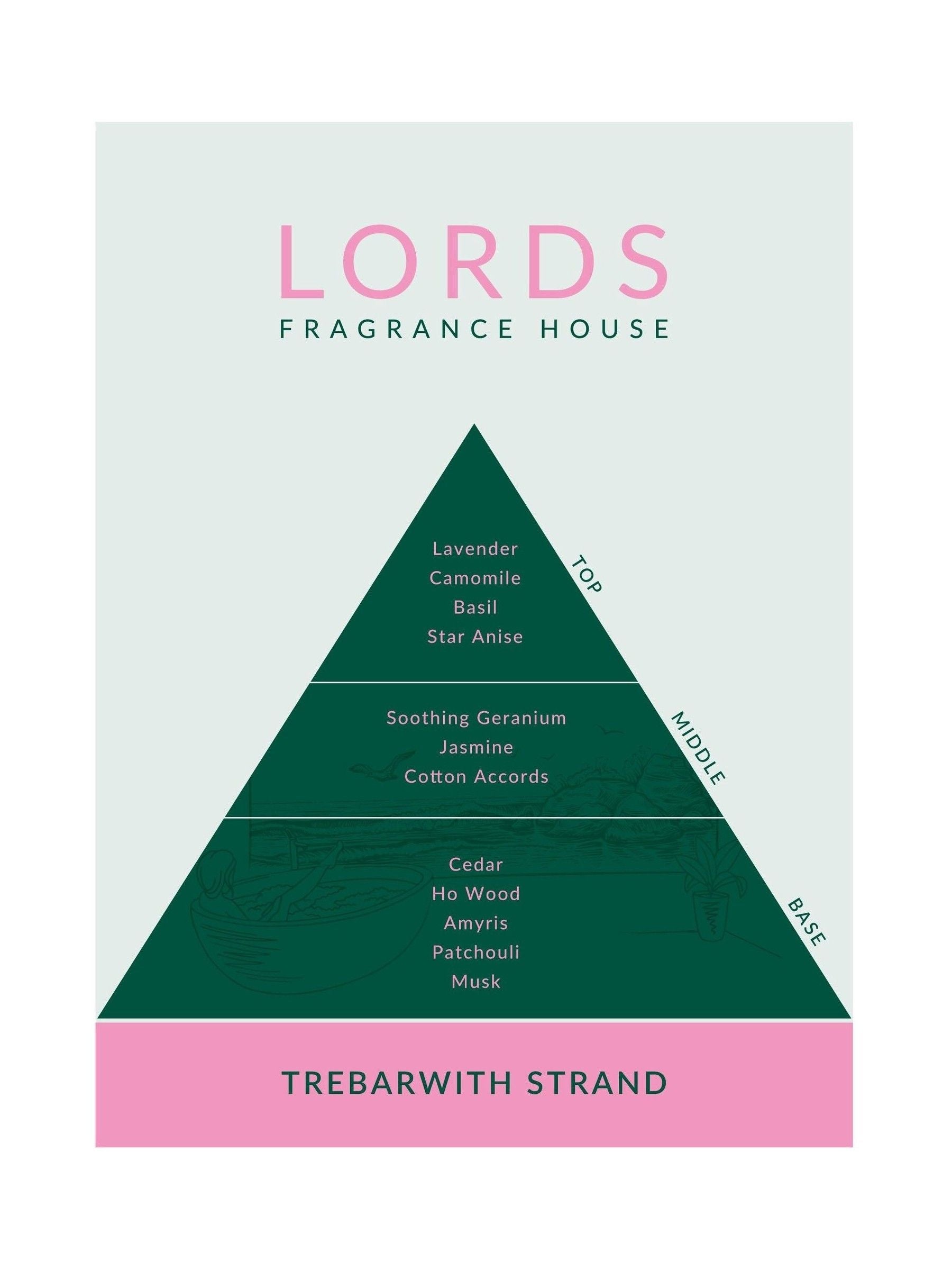 Lords Fragrance House Trebarwith Strand reed diffuser 200ml, UK version