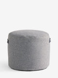 Grey pouffe with handles, imported from the UK