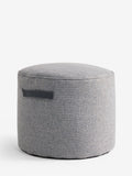 Grey pouffe with handles, imported from the UK