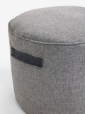 Grey pouffe with handles, imported from the UK