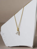 The Diamond Store initial lab diamond necklace 0.10ct in 18K gold vermeil (British brand)