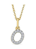The Diamond Store lab diamond initial pendant necklace 0.10ct (British brand)