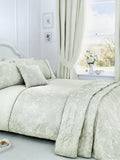 Dreams & Drapes green jasmine jacquard bedspread 240x260cm (British brand)