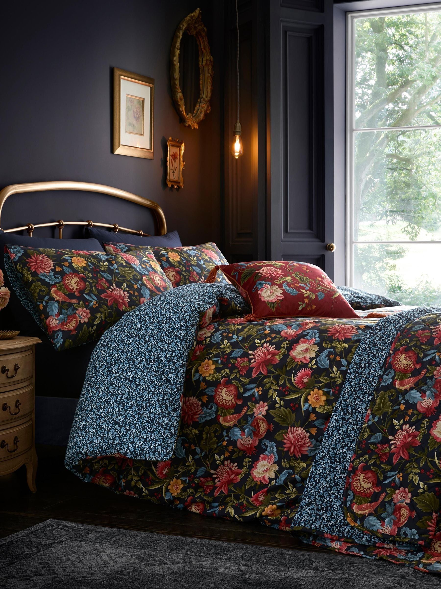 Dreams & Drapes bejewelled velvet cushion, UK version