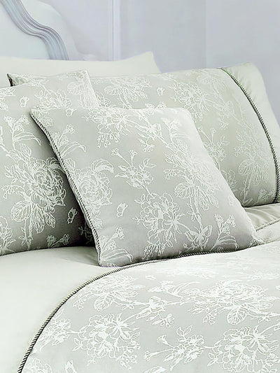 Next Dreams & Drapes Green Jasmine Jacquard Filled Cushion 43cm- Buy online at McGrocer