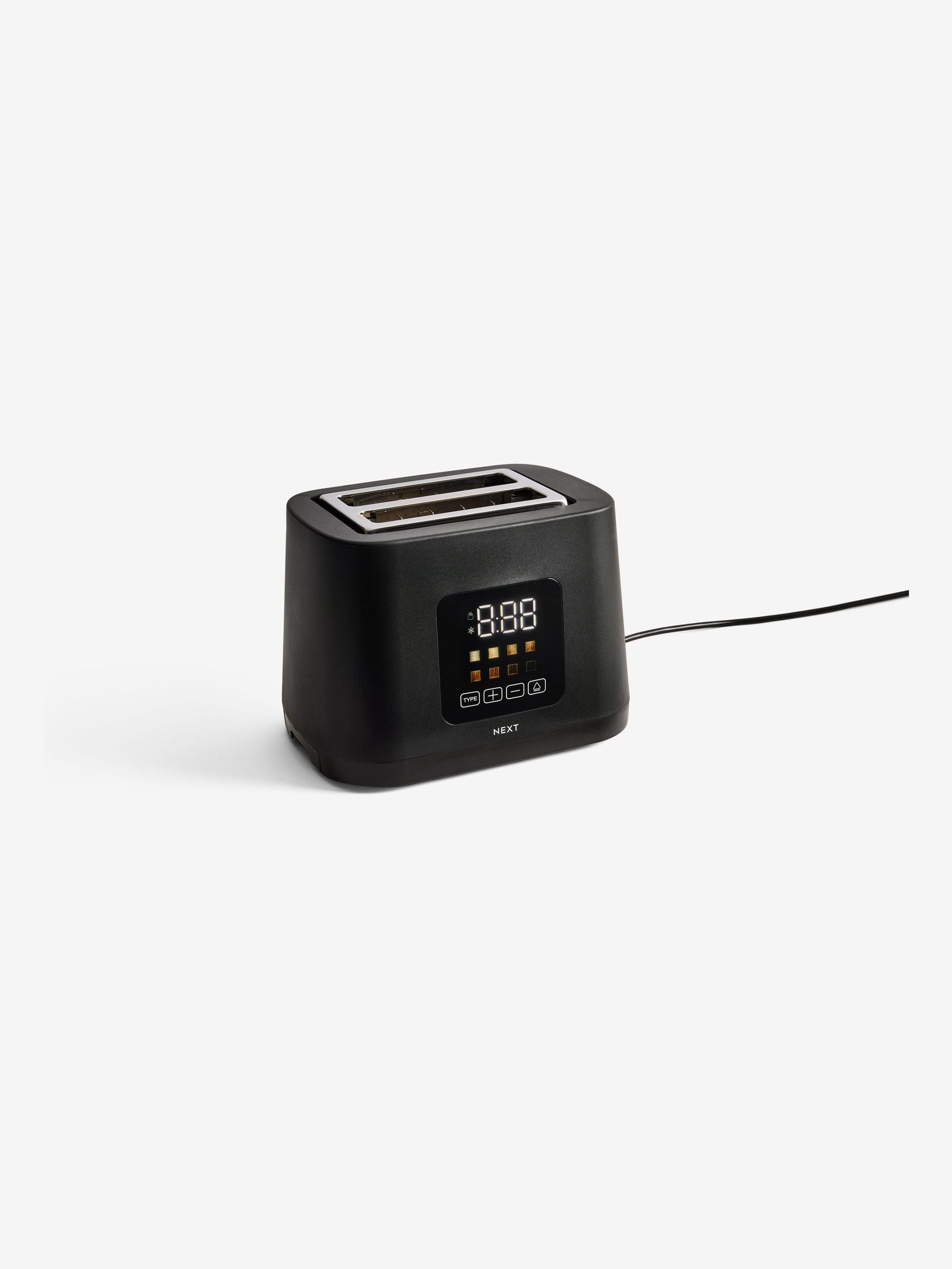 Black 4-slice digital toaster (British brand)
