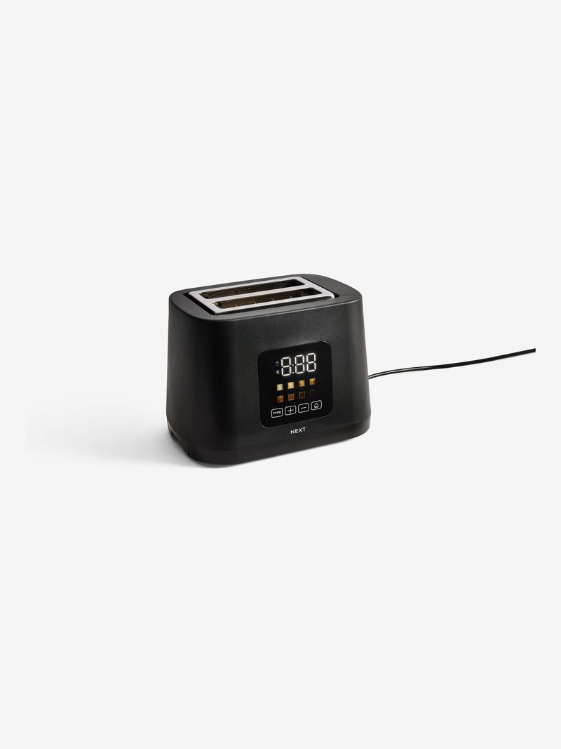Black 4-slice digital toaster (British brand)