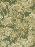 Sanderson green tapestry trees wallpaper sample A4 (British brand)