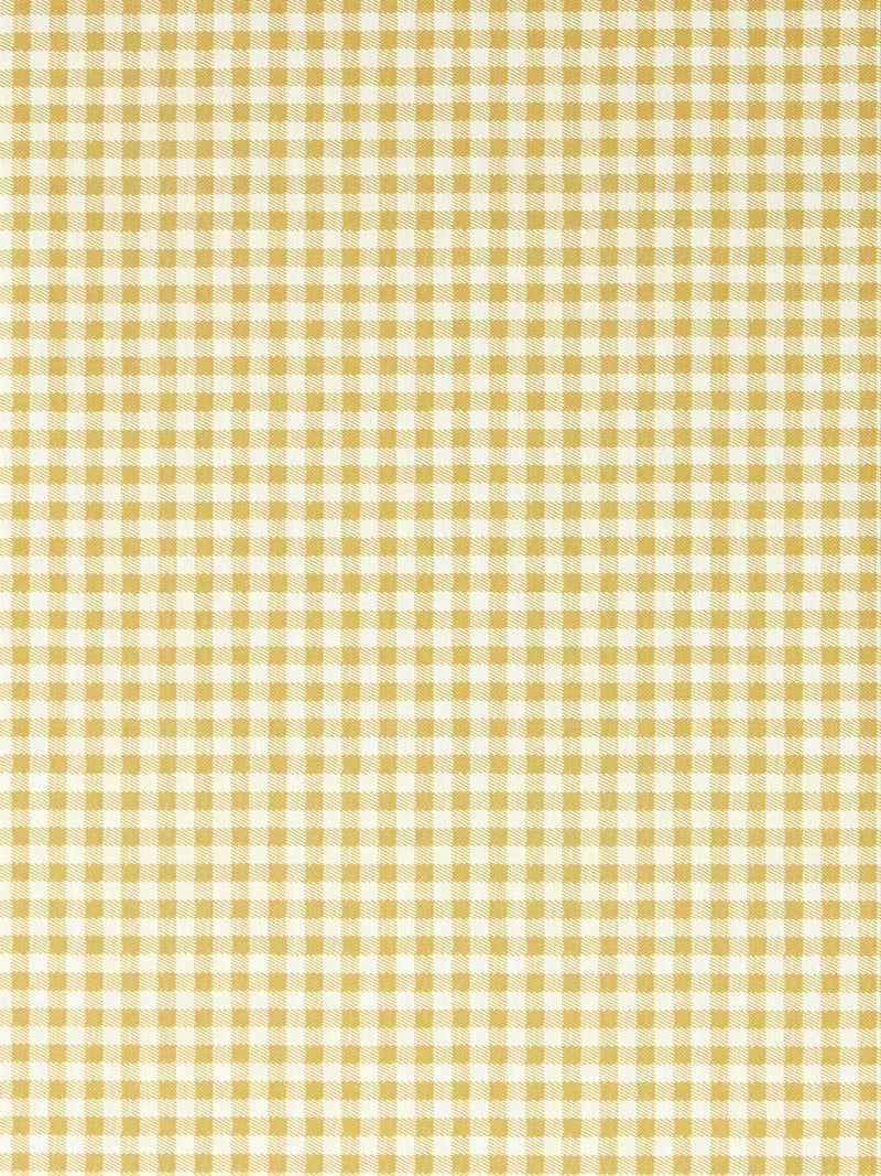 Sanderson yellow gingham wallpaper sample A4, imported from the UK