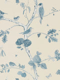 Sanderson Natural Woodland Chorus wallpaper sample A4, imported from the UK