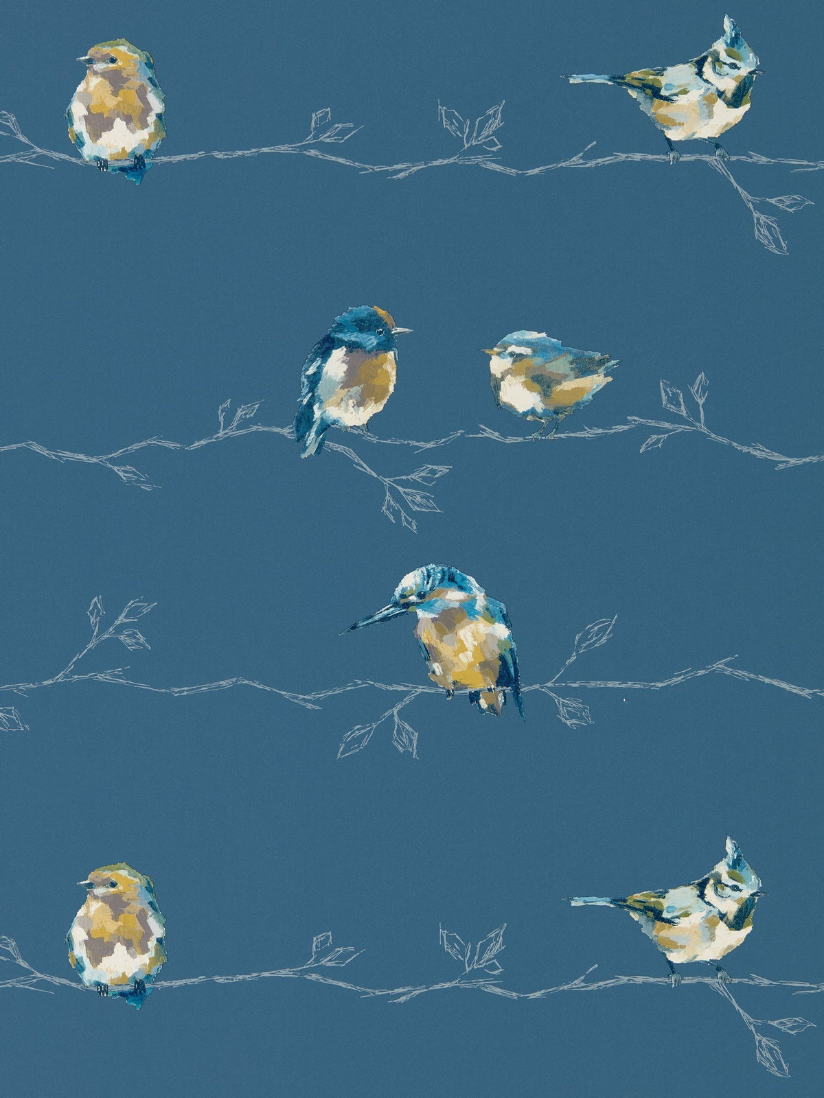Harlequin Blue Persico wallpaper sample A4 (British brand)