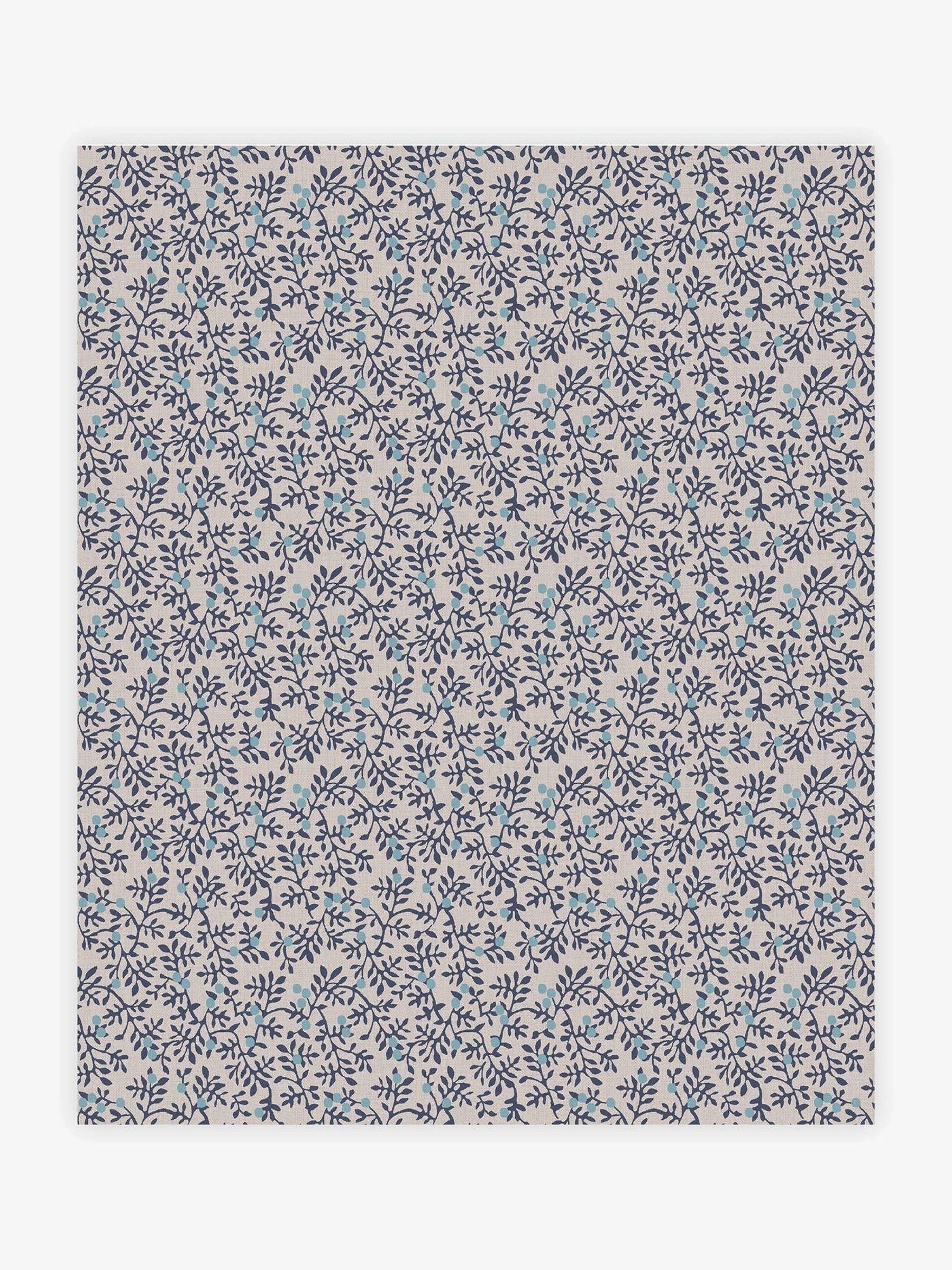 Navy Simplicity Trail wallpaper sample with delicate vines - British product