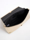 River Island gold bar front clutch bag (British brand)