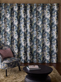 Multi tapestry floral eyelet lined curtains - British product