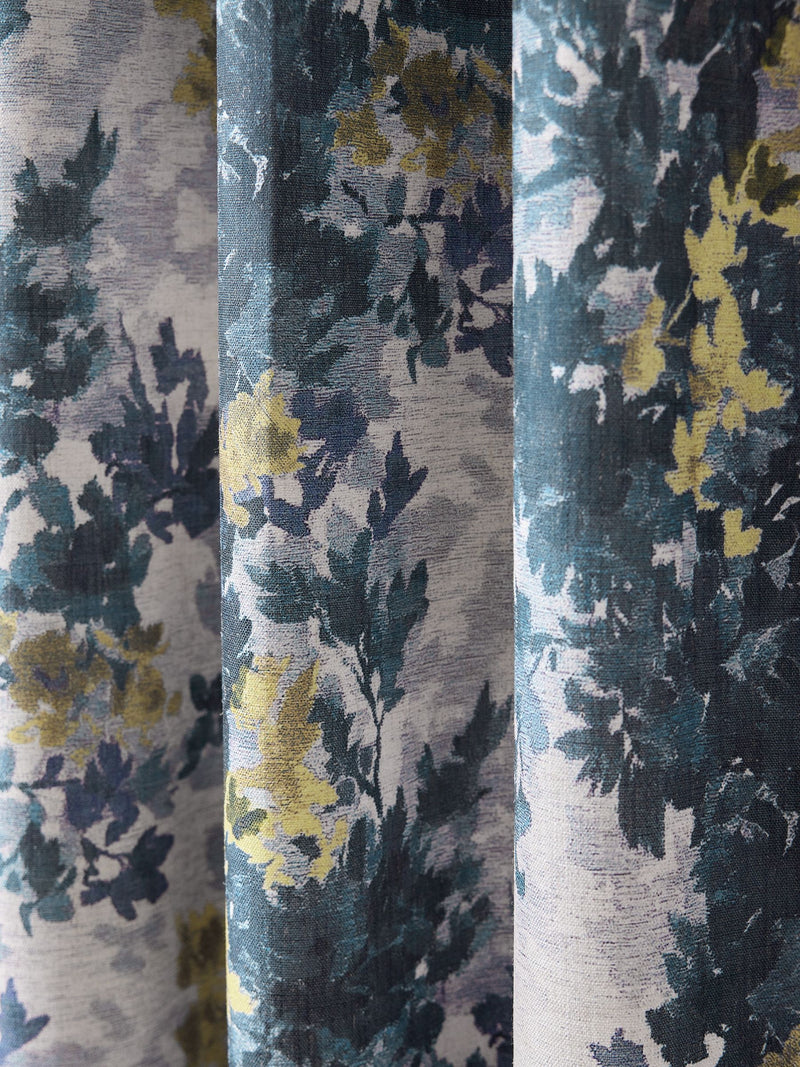 Multi tapestry floral eyelet lined curtains - British product