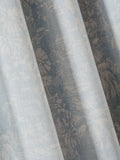Blue toile print linen eyelet curtains - British product