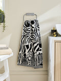 Monochrome zebra cotton towel, hand and bath sizes - British product