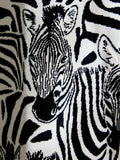 Monochrome zebra cotton towel, hand and bath sizes - British product