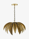Dar Lighting Cara pendant antique gold ceiling light, UK version