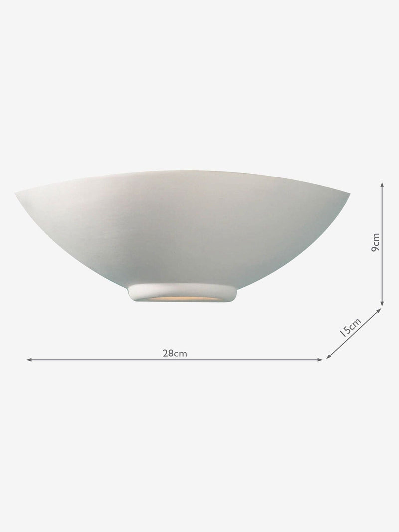 Dar Lighting Otis white wall washer, imported from the UK