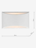 Dar Lighting Hove plaster wall washer, imported from the UK