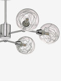 Dar Lighting Tyka semi flush ceiling light 6 light polished chrome glass, imported from the UK