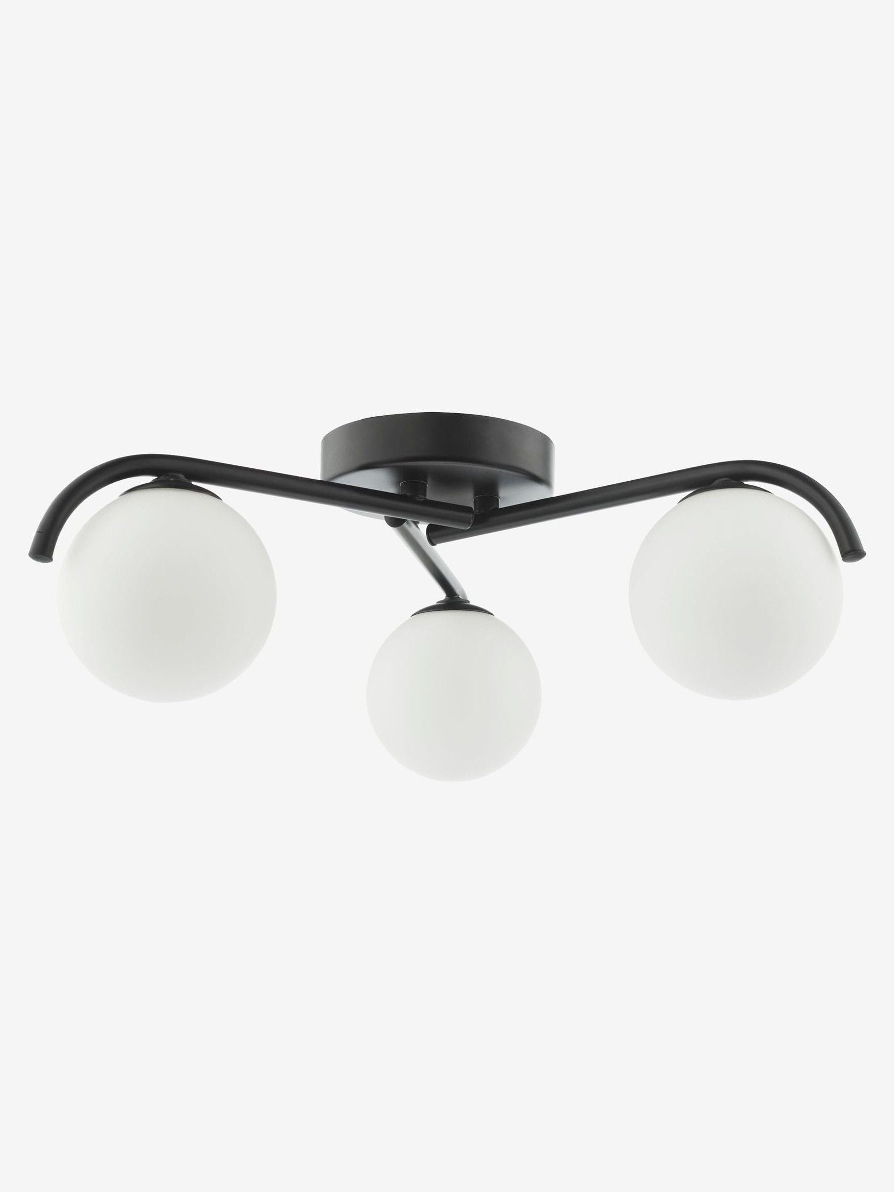 Dar Lighting Orlena flush ceiling light satin gold opal glass - British product