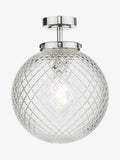 Dar Lighting Wayne semi flush ceiling light polished chrome 32cm (British brand)